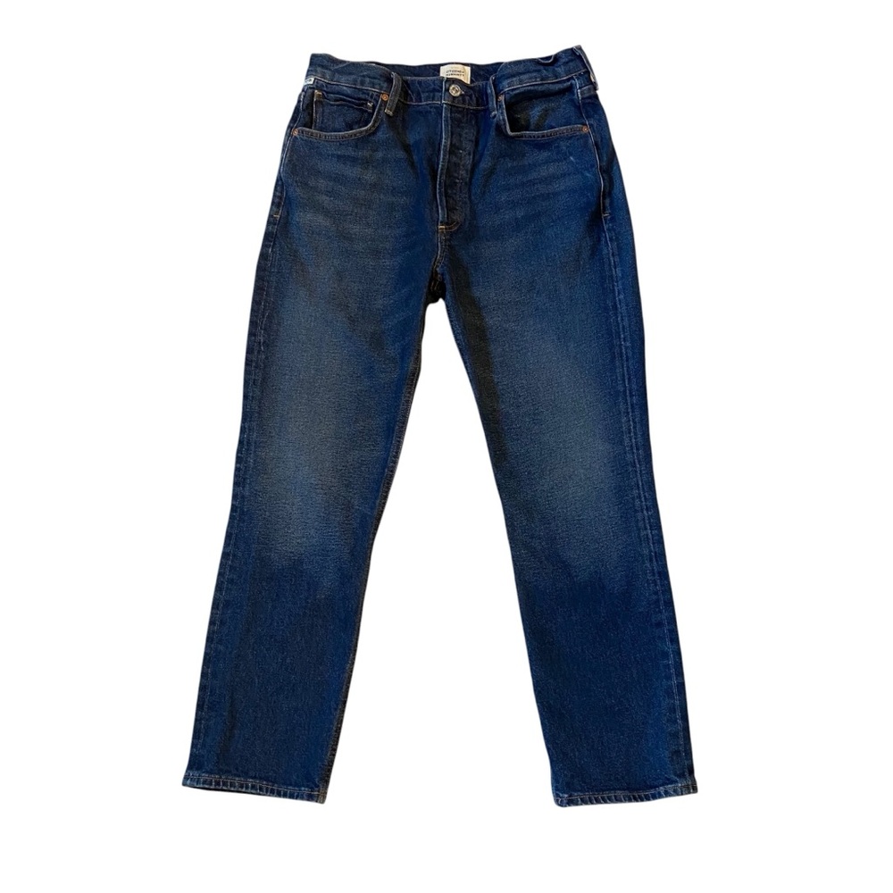 CITIZENS OF HUMANITY Jolene Jeans Straight Leg High Rise Button Fly Blue Size 29